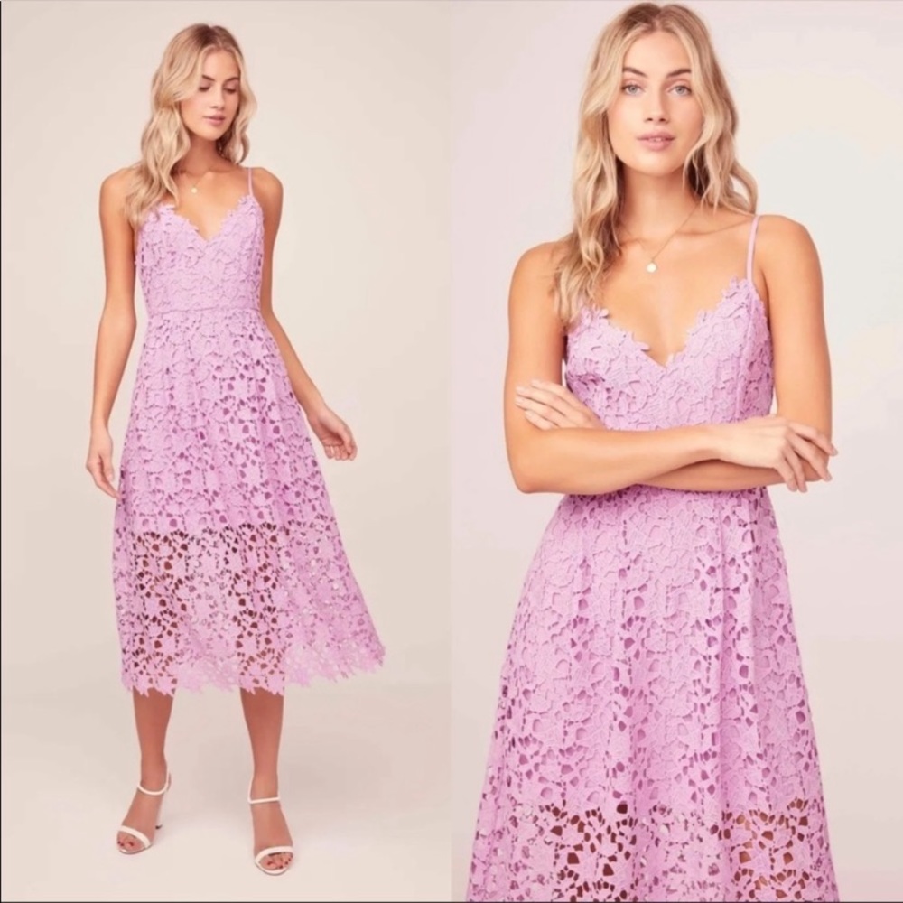 ASTR THE LABEL Lace Midi Dress Size XS